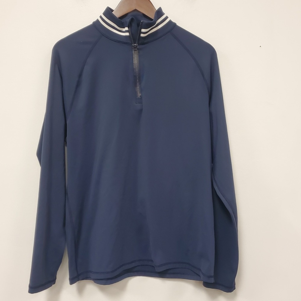 G/fore Mens 1/4 Zip Pullover Athletic Jacket Size M Blue Raglan Sleeve Golf